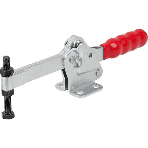 Kipp Toggle Clamp Horizontal Std, Horizontal Foot F1=1400, Full Holding Arm M08X60, Steel Zinc Plated, K1435.01400 - main